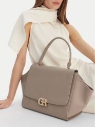 GINO ROSSI Torebka EO-KY-183 Beżowy. Brązowe torebki klasyczne Gino Rossi, bez wzorów, z materiału, bez dodatków. Za 329.99 zł.