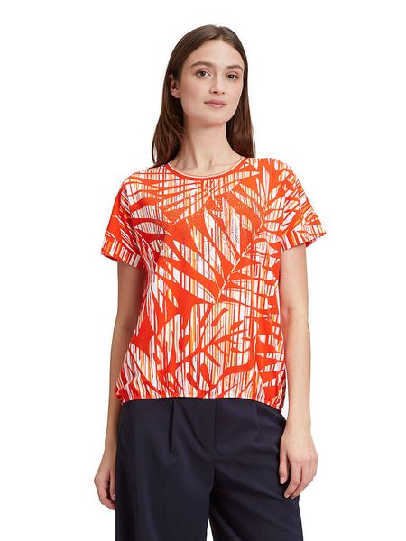 Betty Barclay Koszulka w kolorze pomarańczowo-białym rozmiar: 36. Białe bluzki Betty Barclay, bez wzorów, z bawełny, bez kołnierzyka, bez ramiączek. Za 73.93 zł.