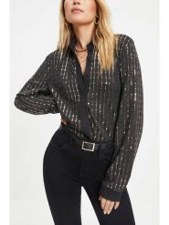Milan Kiss Koszula - Regular fit - w kolorze złoto-czarnym rozmiar: XL. Czarne koszule Milan Kiss, xl, bez wzorów, bez kołnierzyka, bez ramiączek. Za 114.17 zł.