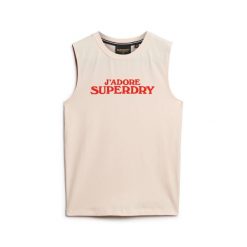 Damski tank top Superdry Sport Luxe. Czerwone bielizna sportowa Superdry, bez wzorów. W wyprzedaży za 131.55 zł.