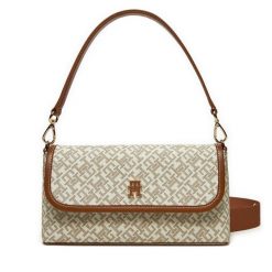Torebka Tommy Hilfiger. Brązowe torebki klasyczne TOMMY HILFIGER, bez wzorów, bez dodatków. Za 469.99 zł.