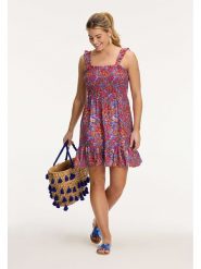 SHIWI Sukienka "Fiesta" w kolorze różowo-niebieskim rozmiar: XL. Niebieskie sukienki SHIWI, xl, bez wzorów, bez kołnierzyka, bez ramiączek, mini. Za 145.26 zł.