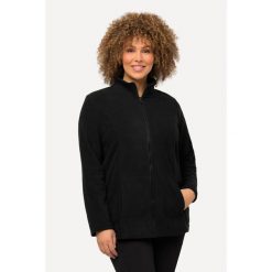 Damskie Bluza polarowa system modułowy do wpinania z recyklingu. Czarne bluzy Ulla Popken, plus size, bez wzorów, z materiału, bez kaptura. Za 199.99 zł.