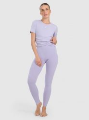 4F Legginsy do jogi i pilatesu szybkoschnące damskie - niebieskie XS. Niebieskie legginsy 4f, l, bez wzorów, z dzianiny, z podwyższonym stanem. Za 169.99 zł.