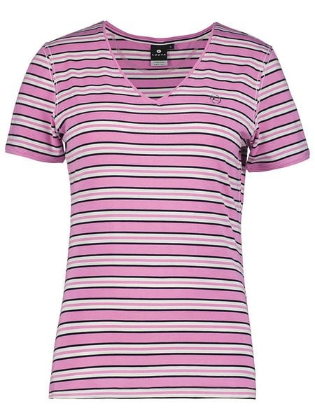 LUHTA Koszulka "Kivihaka" w kolorze różowym rozmiar: XL. Różowe bluzki Luhta, xl, bez wzorów, bez kołnierzyka, bez ramiączek. Za 91.34 zł.