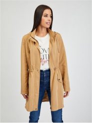 Orsay Parka w kolorze jasnobrązowym rozmiar: 36. Brązowe parki Orsay, bez kaptura. Za 121.99 zł.