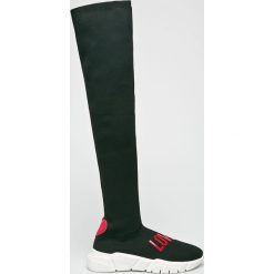 Love Moschino - Kozaki. Czarne kozaki Love Moschino, z materiału, bez obcasa, na obcasie, bez zapięcia. W wyprzedaży za 769.90 zł.
