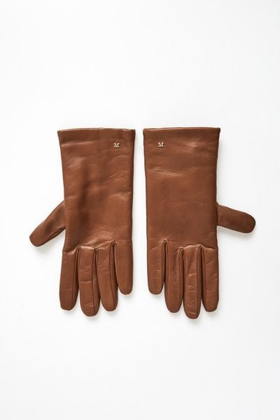 Rękawiczki damskie skórzane Spalato MAX MARA ACCESSORI. Rękawiczki Max Mara Accessori, bez wzorów. W wyprzedaży za 663.20 zł.