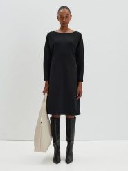 Someday. Sukienka w kolorze czarnym rozmiar: 36. Czarne sukienki someday., na co dzień, bez wzorów, bez kołnierzyka, bez ramiączek, midi, proste. Za 195.99 zł.