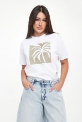 T-shirt damski z nadrukiem ARMANI EXCHANGE. T-shirty Armani Exchange, l, bez wzorów, bez kołnierzyka, bez ramiączek. Za 429.00 zł.