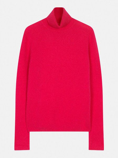 Perfect Cashmere Kaszmirowy golf "Ashley" w kolorze różowym rozmiar: L. Różowe golfy Perfect Cashmere, l, bez wzorów, z kaszmiru, bez ramiączek. Za 391.84 zł.