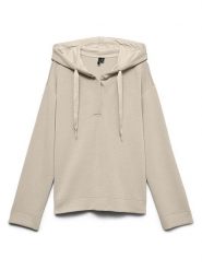 Vero Moda Bluza w kolorze beżowym rozmiar: XS. Brązowe bluzy Vero Moda, xs, bez wzorów, z kapturem. Za 139.95 zł.