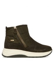 Caprice Botki 9-26400-45 Khaki. Brązowe botki Caprice, bez wzorów, z materiału, bez obcasa, na płaskiej podeszwie, bez zapięcia. Za 489.99 zł.