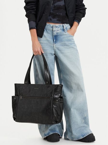 G-Star Raw Torebka C-LDA8720 Czarny. Czarne shopper G-Star, bez wzorów, ze skóry, bez dodatków. Za 279.99 zł.