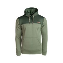 Bluza DUERO MIX z regulowanym kapturem, logo z przodu i kieszenią kangurkową. Zielone bluzy Izas, uniwersalny, bez wzorów, z jeansu. Za 204.30 zł.