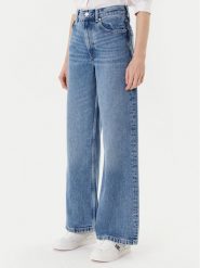 Tommy Hilfiger Jeansy WW0WW46484 Niebieski Wide Leg. Niebieskie jeansy TOMMY HILFIGER, bez wzorów. Za 749.99 zł.