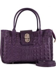 Lia Biassoni Skórzana torebka w kolorze fioletowym - 26 x 17 x 12 cm rozmiar: onesize. Różowe torby na ramię Lia Biassoni, bez wzorów, z materiału, przez ramię, bez dodatków. Za 243.45 zł.