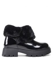 QUAZI Botki WS125-13 Czarny. Czarne botki QUAZI, bez wzorów, ze skóry, bez obcasa, na płaskiej podeszwie, bez zapięcia. Za 249.99 zł.