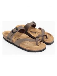 Sunbay Japonki "Tulipe" w kolorze brązowym rozmiar: 42. Brązowe klapki Sunbay, bez wzorów, z otwartym noskiem, bez obcasa. Za 108.74 zł.