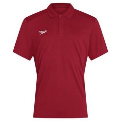 Koszulka T-Shirt damski Speedo Club Dry Polo. Czerwone koszulki polo Speedo, bez wzorów, bez ramiączek. Za 92.24 zł.