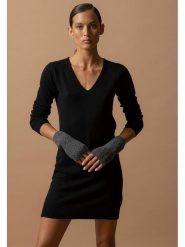 Perfect Cashmere Kaszmirowa sukienka "Joy" w kolorze czarnym rozmiar: L. Czarne sukienki Perfect Cashmere, l, bez wzorów, z kaszmiru, bez kołnierzyka, bez ramiączek, maxi. Za 313.32 zł.