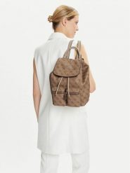Guess Plecak HWSG71 18310 Beżowy. Brązowe plecaki Guess, z aplikacjami, ze skóry. Za 319.99 zł.