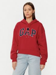 Gap Bluza 523563-17 Czerwony Relaxed Fit. Czerwone bluzy GAP, m, bez wzorów, z bawełny, bez kaptura. Za 179.99 zł.