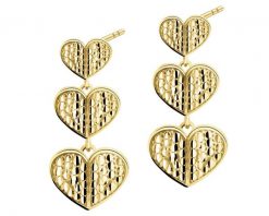 Złote kolczyki - serca. Żółte kolczyki Apart, złote. Za 1,839.00 zł.