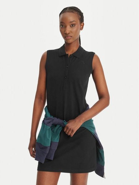 Kappa Sukienka codzienna Ivanka 332D7MW Czarny Regular Fit. Czarne sukienki Kappa, na co dzień, xxl, bez wzorów, z bawełny, bez kołnierzyka, bez ramiączek, proste. Za 92.99 zł.