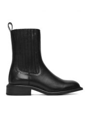 Gino Rossi Sztyblety EO-HANA-09810-25 Czarny. Czarne botki Gino Rossi, bez wzorów, ze skóry, bez obcasa, na płaskiej podeszwie, bez zapięcia. Za 449.99 zł.