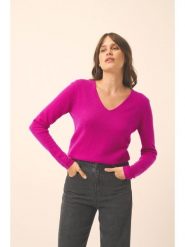 Just Cashmere Kaszmirowy sweter "Joan" w kolorze różowym rozmiar: L. Różowe swetry Just Cashmere, l, bez wzorów, z kaszmiru, bez ramiączek. Za 347.99 zł.