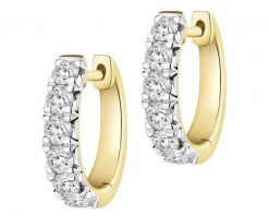 Kolczyki z żółtego złota z brylantami - koła - 1,50 ct - próba 585. Żółte kolczyki Apart, z brylantem, złote. Za 17,990.00 zł.