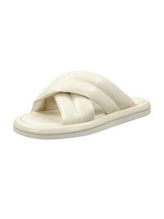 GANT Footwear Skórzane klapki "Clareha" w kolorze kremowym rozmiar: 38. Brązowe klapki GANT Footwear, bez wzorów, ze skóry, z otwartym noskiem, bez obcasa. Za 158.10 zł.