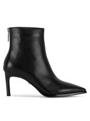 Gino Rossi Botki WGA3277-1Z Czarny. Czarne botki Gino Rossi, bez wzorów, ze skóry, bez obcasa, na szpilce, bez zapięcia. Za 449.99 zł.