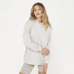 Bluza Unisex F LOOSY Jasnoszara. Szare bluzy LEGEA, xl, bez wzorów, z bawełny, z kapturem. Za 88.00 zł.