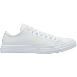 Buty sportowe Converse Chuck Taylor All Star Leather. Białe obuwie sportowe Converse, ze skóry, bez zapięcia. Za 490.00 zł.