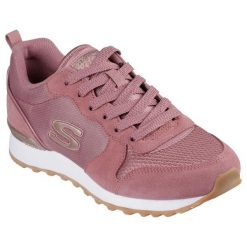 Buty do chodzenia damskie Skechers Og 85. Czerwone obuwie sportowe Skechers, z materiału, bez zapięcia, trekkingowe. Za 386.00 zł.