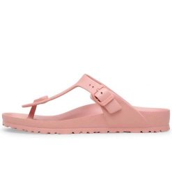 Klapki Birkenstock Gizeh Eva Damskie. Czerwone klapki Birkenstock, bez wzorów, z materiału, bez obcasa. Za 179.00 zł.