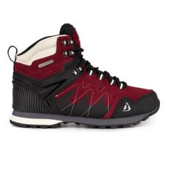 Buty trekingowe damskie Bergson Tubkal Mid STX. Czerwone trekkingi BERGSON, z gumy, trekkingowe. Za 335.00 zł.