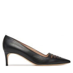 Szpilki Pollini. Czarne szpilki Pollini, bez wzorów, bez obcasa, na szpilce, bez zapięcia. Za 1,339.00 zł.