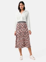 Gerry Weber Spódnica w kolorze kremowo-czarno-jasnoróżowym rozmiar: 46. Brązowe spódnice Gerry Weber, na co dzień, bez wzorów, midi, proste. Za 250.45 zł.