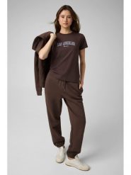 Guess Jeans Spodnie materiałowe 167117 Brązowy. Brązowe spodnie materiałowe Guess Jeans, l, z aplikacjami, z jeansu. Za 299.99 zł.
