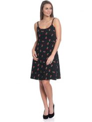 Pussy Deluxe Sukienka "Sweet Cherry" w kolorze czarnym rozmiar: S. Czarne sukienki Pussy Deluxe, s, bez wzorów, bez kołnierzyka, bez ramiączek, midi. Za 39.49 zł.