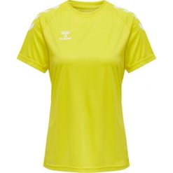 Koszulka damska Hummel Core Poly. Żółte bluzki Hummel, xl, bez wzorów, sportowe, bez kołnierzyka, bez ramiączek. Za 147.00 zł.
