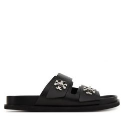 Klapki Tory Burch. Czarne klapki Tory Burch, bez wzorów, bez obcasa. Za 1,699.00 zł.