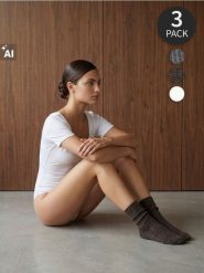 Skarpetki z domieszką wełny 3 pack - wielobarwny. Skarpety Sinsay, bez wzorów, z wełny. Za 17.99 zł.