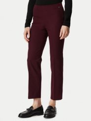 Tommy Hilfiger Spodnie materiałowe WW0WW51745 Bordowy Slim Fit. Czerwone spodnie materiałowe TOMMY HILFIGER, bez wzorów, z bawełny. Za 489.99 zł.