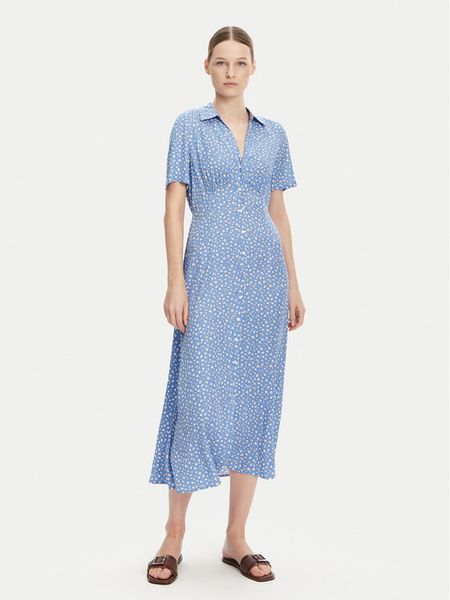 Tommy Hilfiger Sukienka koszulowa WW0WW45941 Niebieski Regular Fit. Niebieskie sukienki TOMMY HILFIGER, bez wzorów, z wiskozy, bez kołnierzyka, bez ramiączek, koszulowe. Za 539.99 zł.