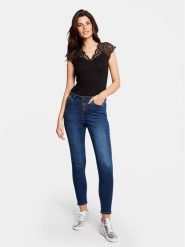 Morgan Bluzka 222-DELO Czarny Regular Fit. Czarne bluzki Morgan, s, bez wzorów, z wiskozy, bez kołnierzyka, bez ramiączek. Za 89.99 zł.