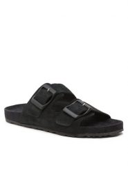 Manebi Klapki Traveler Nordic Sandals K 1.0 RT Czarny. Czarne klapki Manebi, bez wzorów, ze skóry, bez obcasa. Za 519.99 zł.